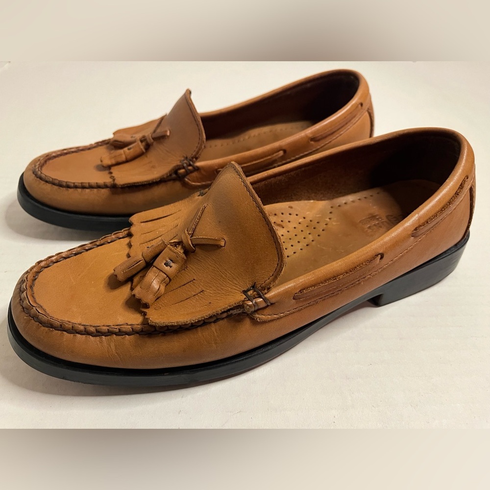 Bass Weejuns Men’s Brown Leather Marietta II Tassel Loafers size 9.5